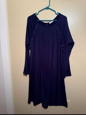 Women's Navy Long Sleeve hospital gown